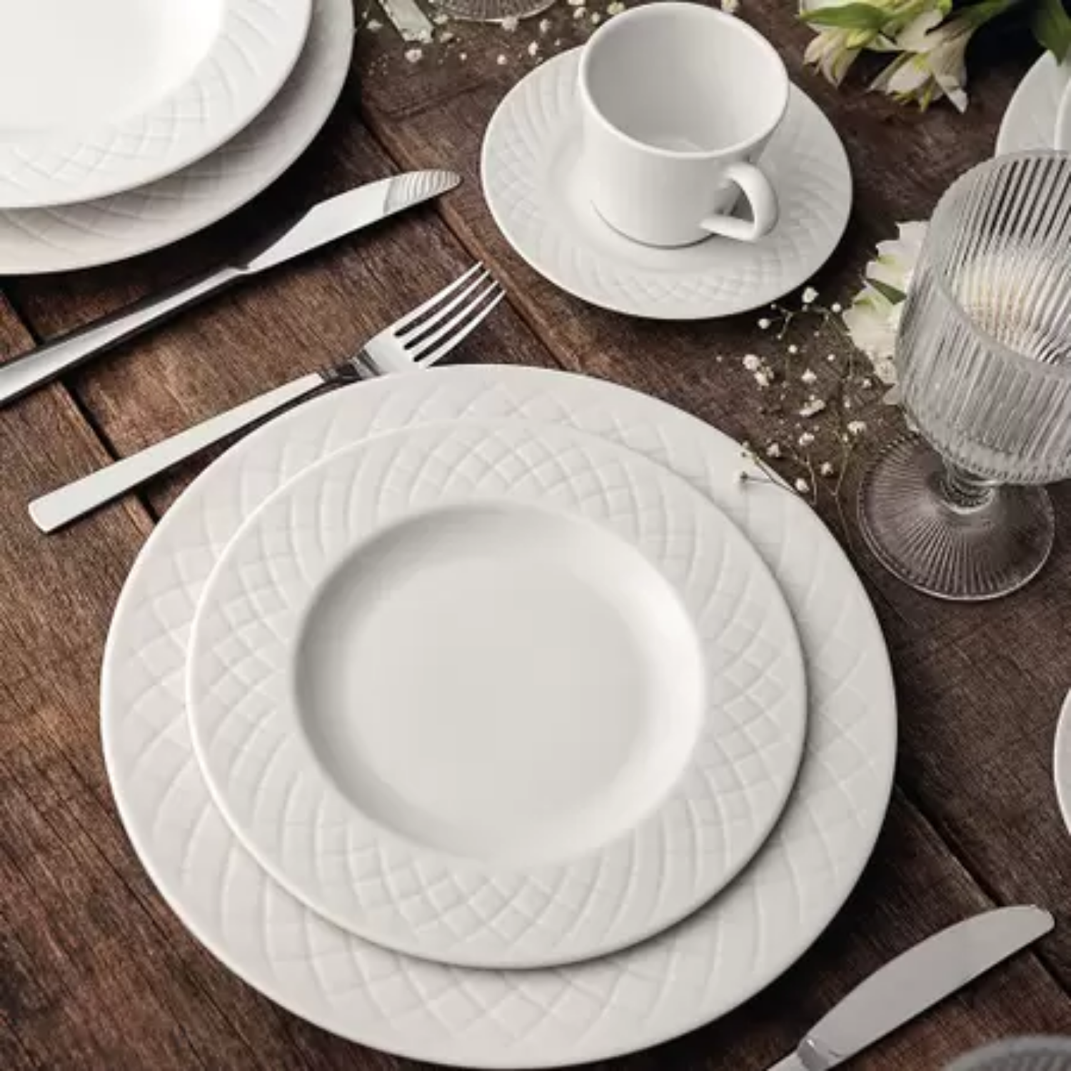 Aparelho Jogo De Jantar Pratos Porcelana 12 Peças Ingrid Tramontina ...