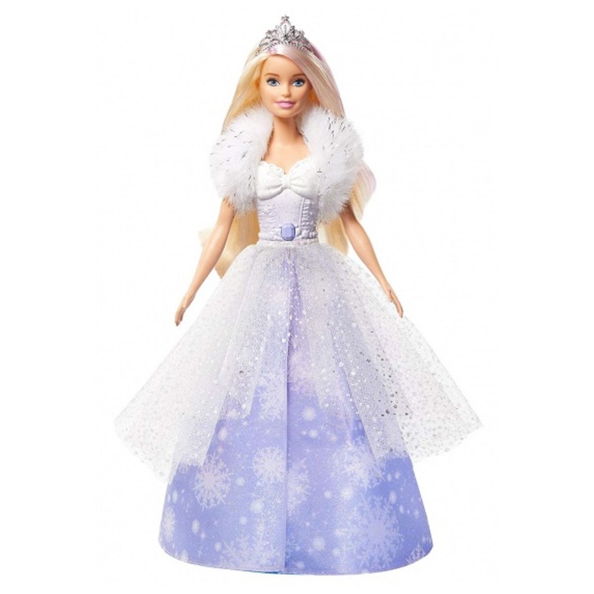 Boneca Barbie Loira Vestido Glamoroso Lilás Glitter Mattel - Roxo