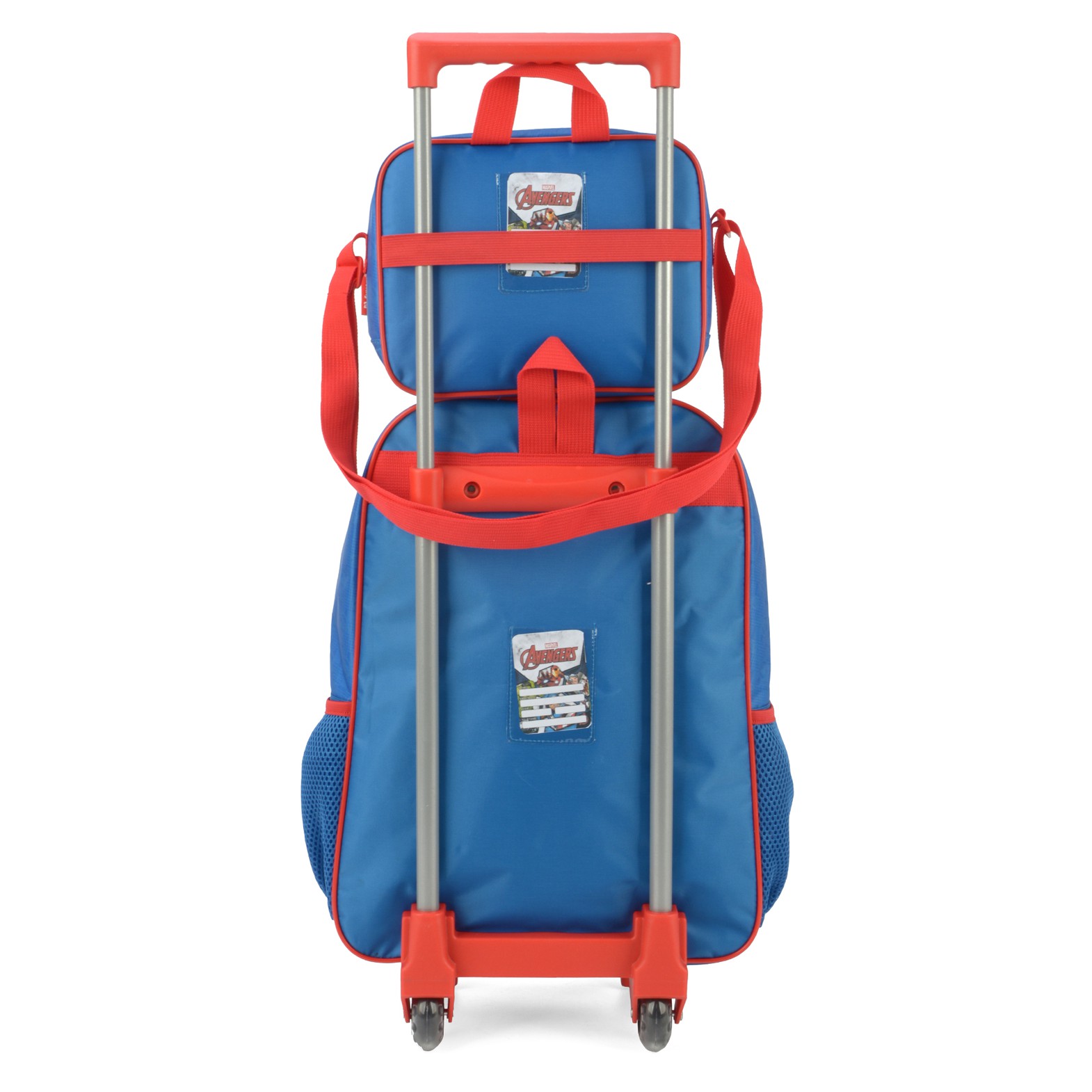 Kit Mochila de Rodinhas Lancheira Luxcel Avengers Azul - Nuvem de Algodão