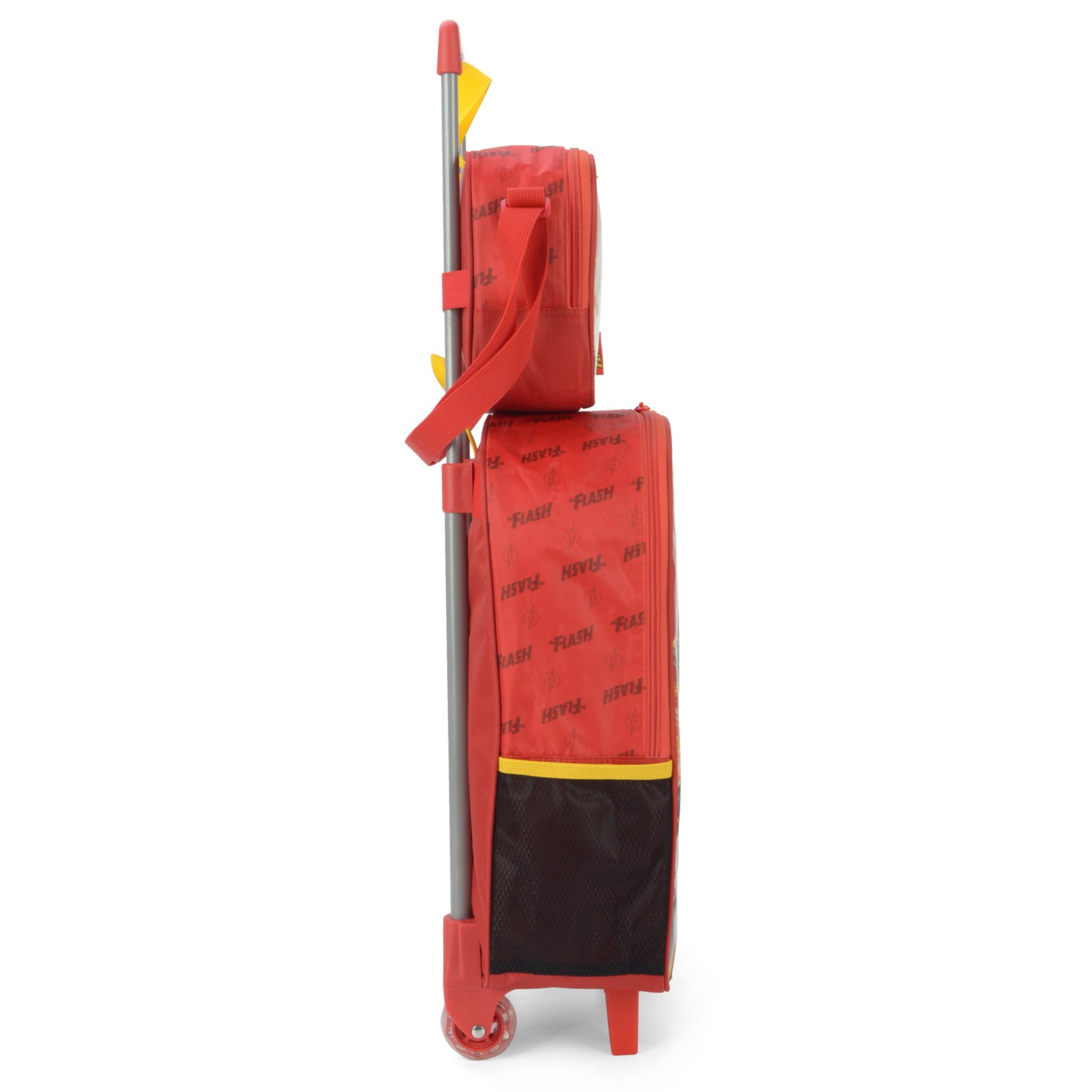 Kit Mochila de Rodinhas Lancheira Luxcel Flash Vermelho - Nuvem de Algodão