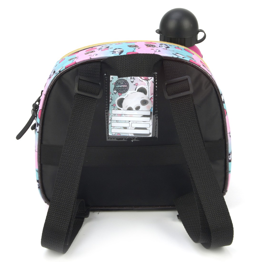 Kit Mochila de Rodinhas Lancheira Luxcel Up4You Panda Preto - Nuvem de ...