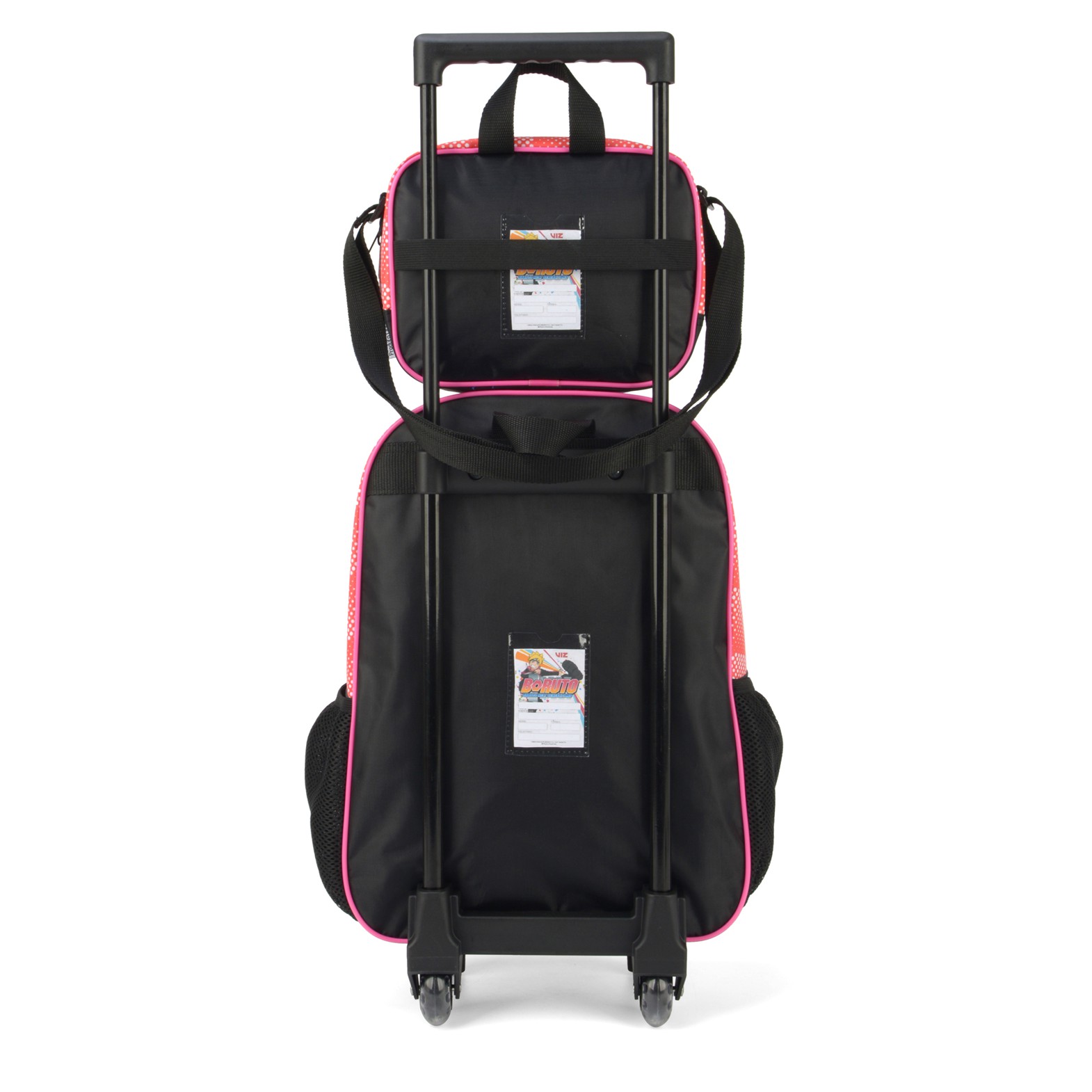 Kit Mochila de Rodinhas Lancheira Luxcel Boruto Vermelho - Nuvem de Algodão