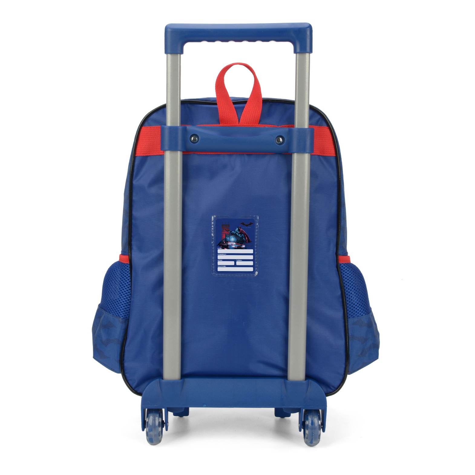 Kit Mochila de Rodinhas e Lancheira Luxcel Batman Azul - Nuvem de Algodão