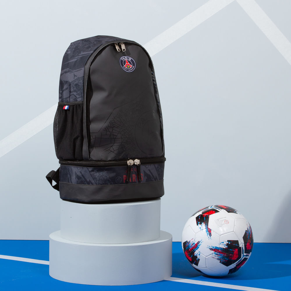 Mochila de Costas Sestini Com Porta Tênis PSG Preto - Nuvem de Algodão
