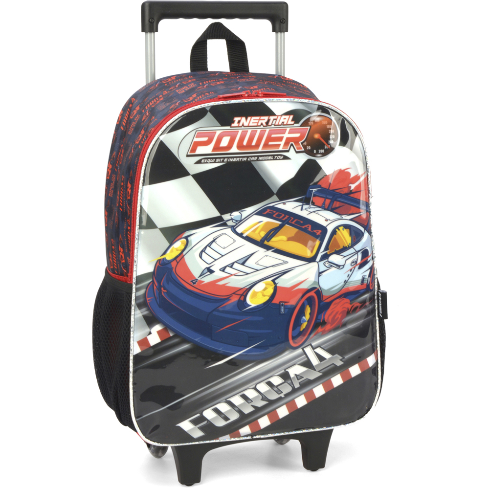 Kit Mochila de Rodinhas Lancheira Luxcel Força 4 Vermelho - Nuvem de ...