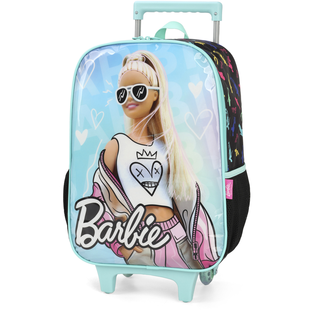 Kit Mochila de Rodinhas Lancheira Luxcel Barbie Verde - Nuvem de Algodão