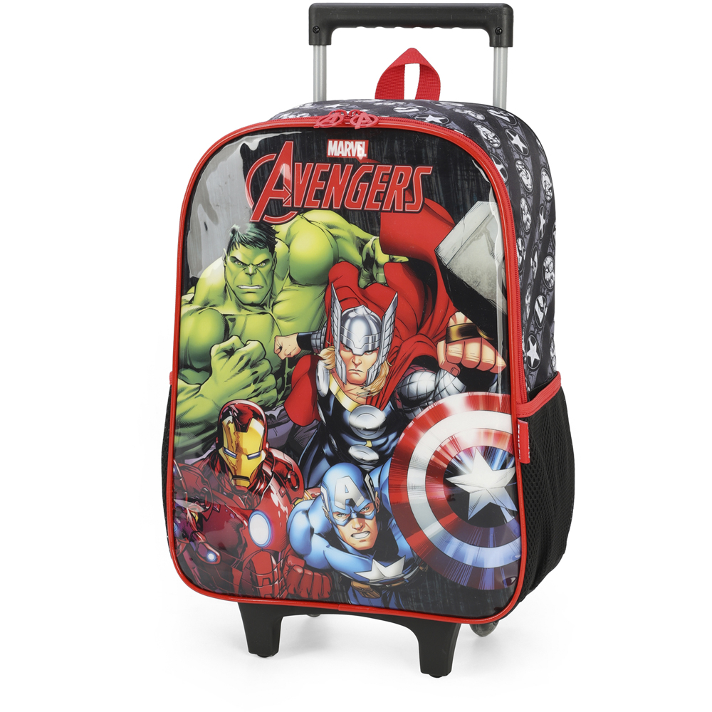 Kit Mochila de Rodinhas e Lancheira Luxcel Avengers Preto - Nuvem de ...