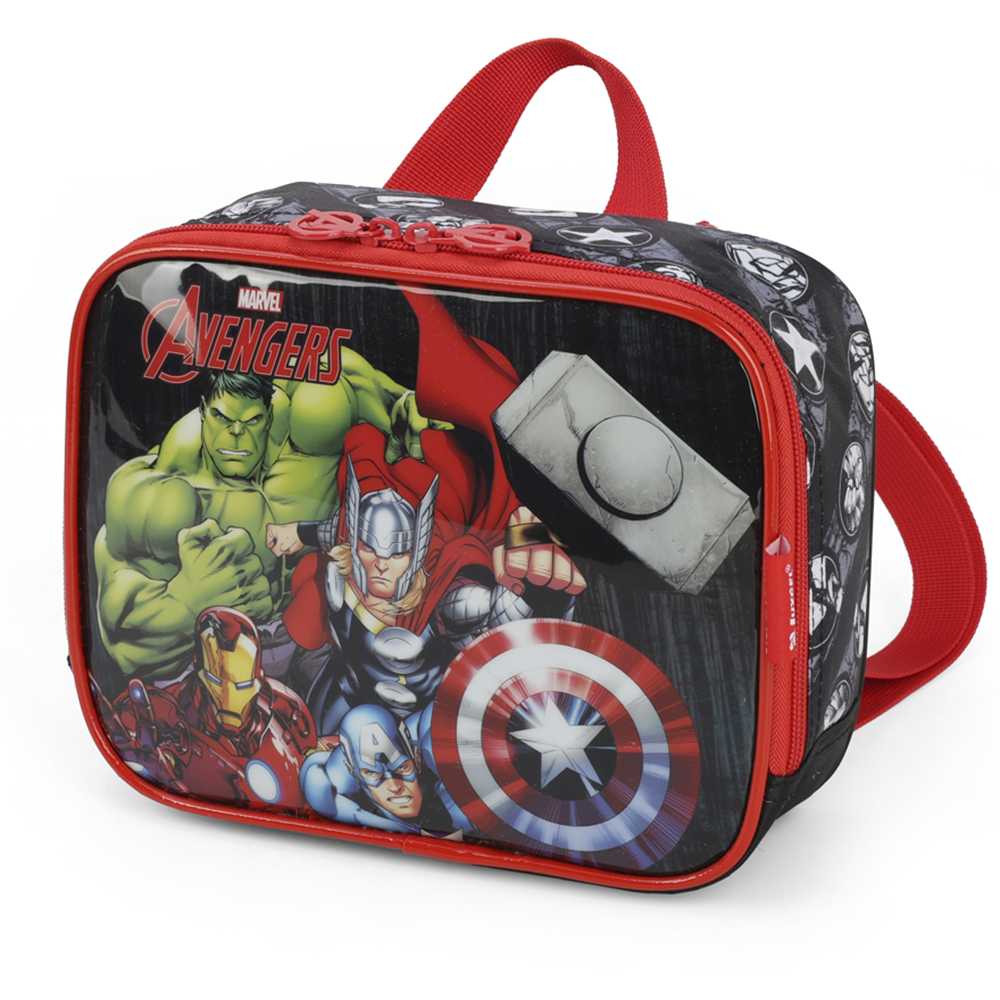 Kit Mochila de Rodinhas e Lancheira Luxcel Avengers Preto - Nuvem de ...