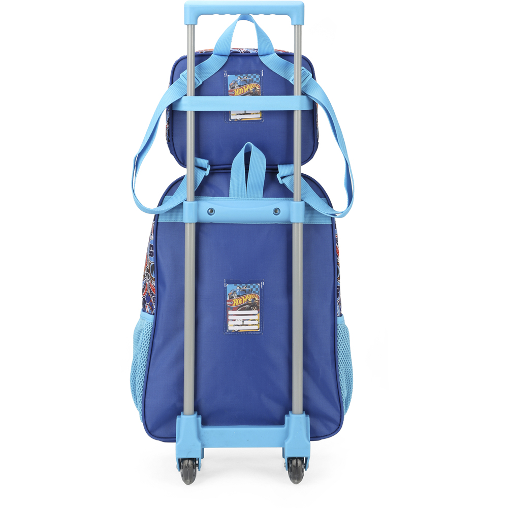 Kit Mochila de Rodinhas e Lancheira Luxcel Hot Wheels Azul - Nuvem de ...