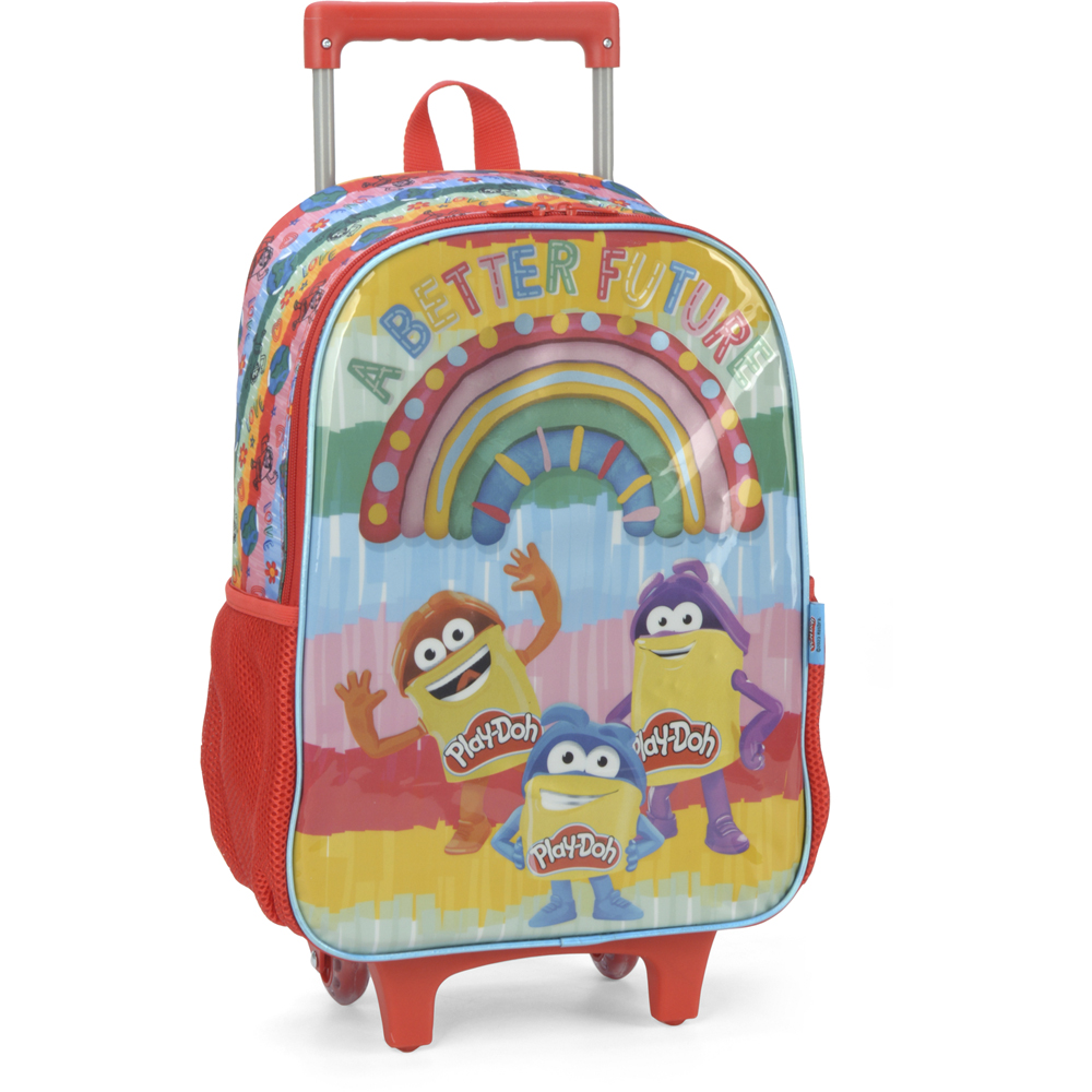 Kit Mochila de Rodinhas e Lancheira Luxcel Play Doh Vermelho - Nuvem de ...