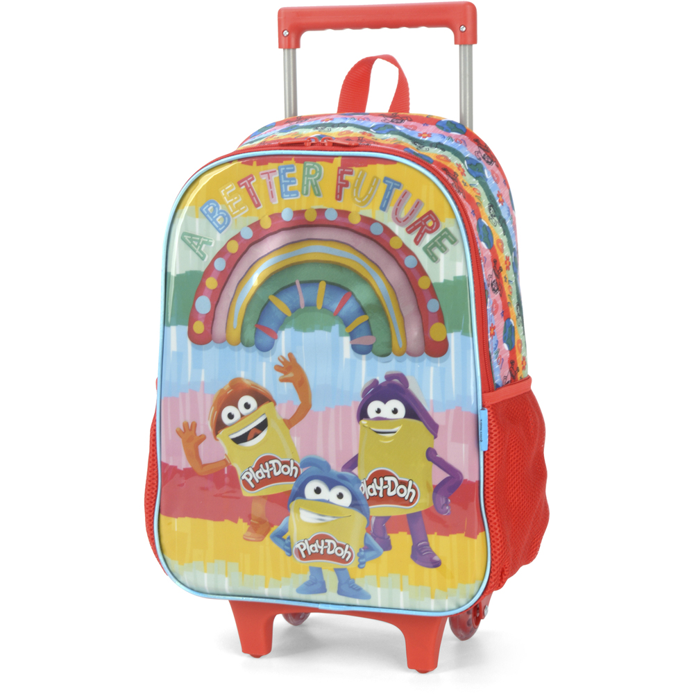 Kit Mochila de Rodinhas e Lancheira Luxcel Play Doh Vermelho - Nuvem de ...