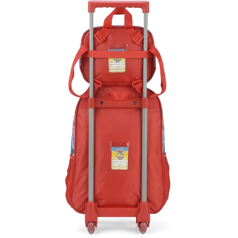Kit Mochila de Rodinhas e Lancheira Luxcel Play Doh Vermelho - Nuvem de ...