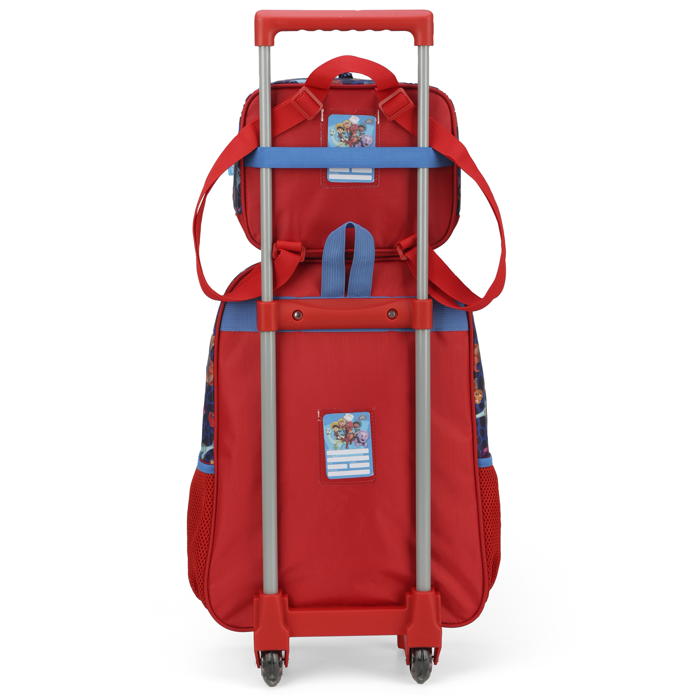Kit Mochila de Rodinhas Lancheira Luxcel Dino Ranch Vermelho - Nuvem de ...