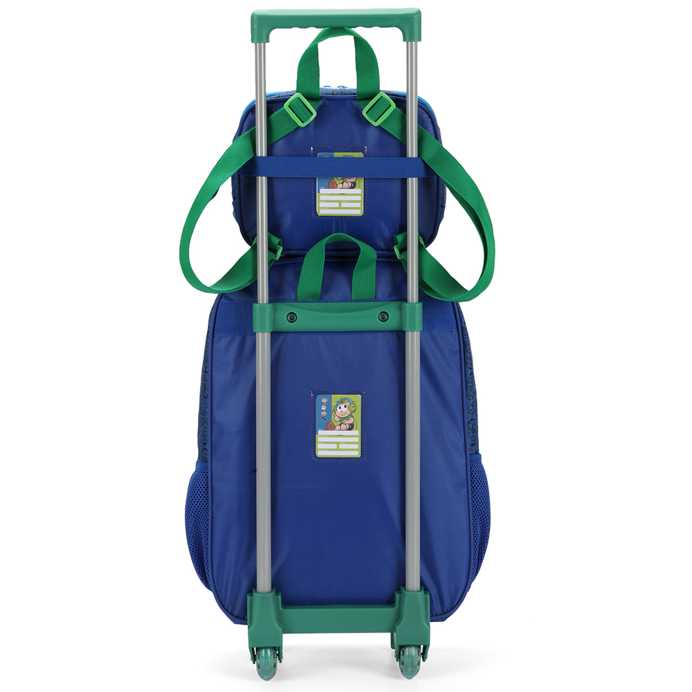 Kit Mochila Rodinhas Lancheira Luxcel Turma da Mônica Verde - Nuvem de ...