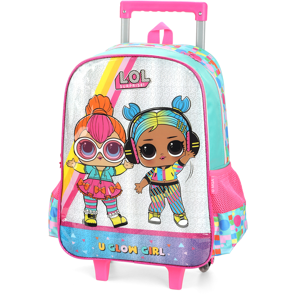 Kit Mochila de Rodinhas Lancheira Luxcel Lol Suprise Verde - Nuvem de ...