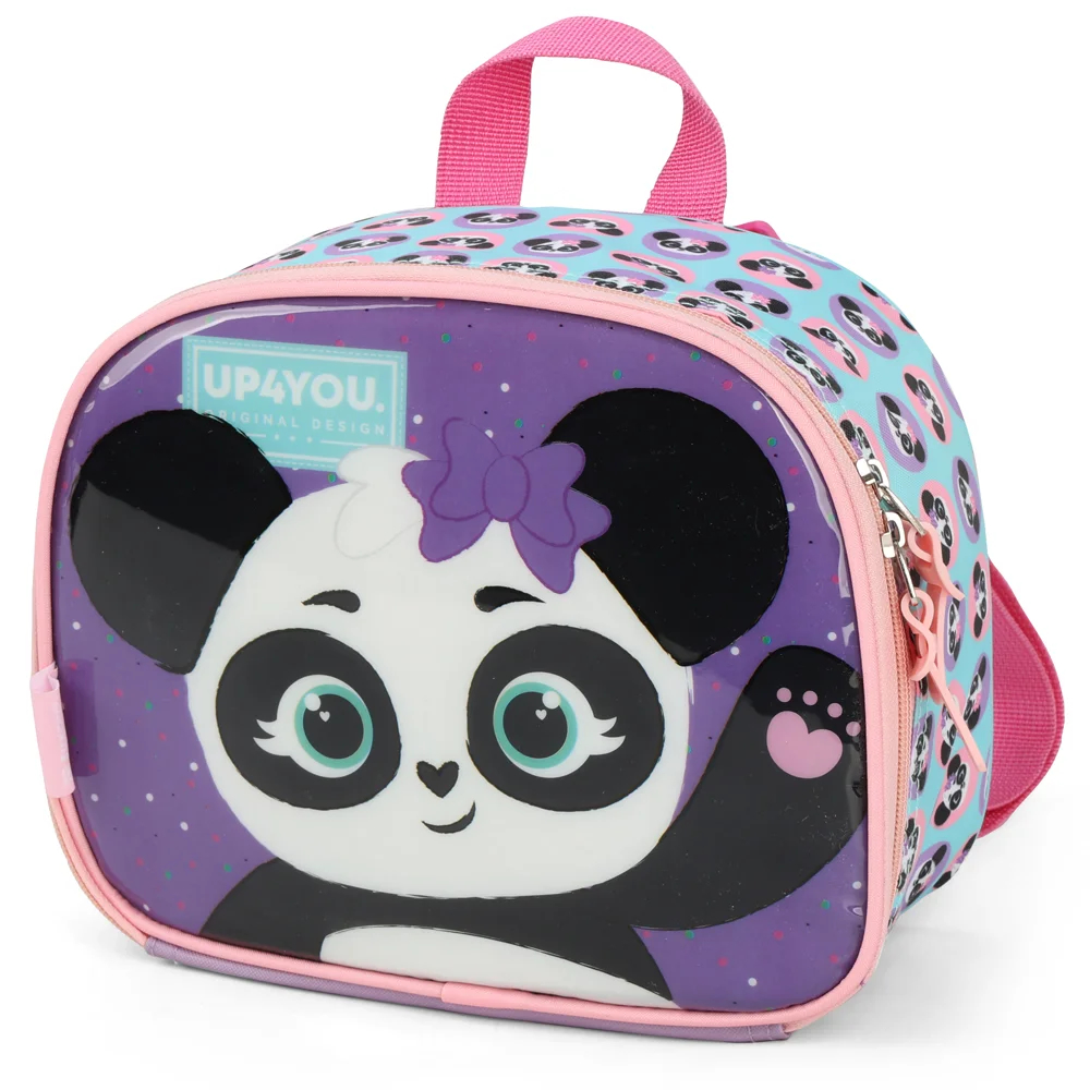 Kit Mochila de Rodinhas Lancheira Luxcel Up4You Panda Verde - Nuvem de ...