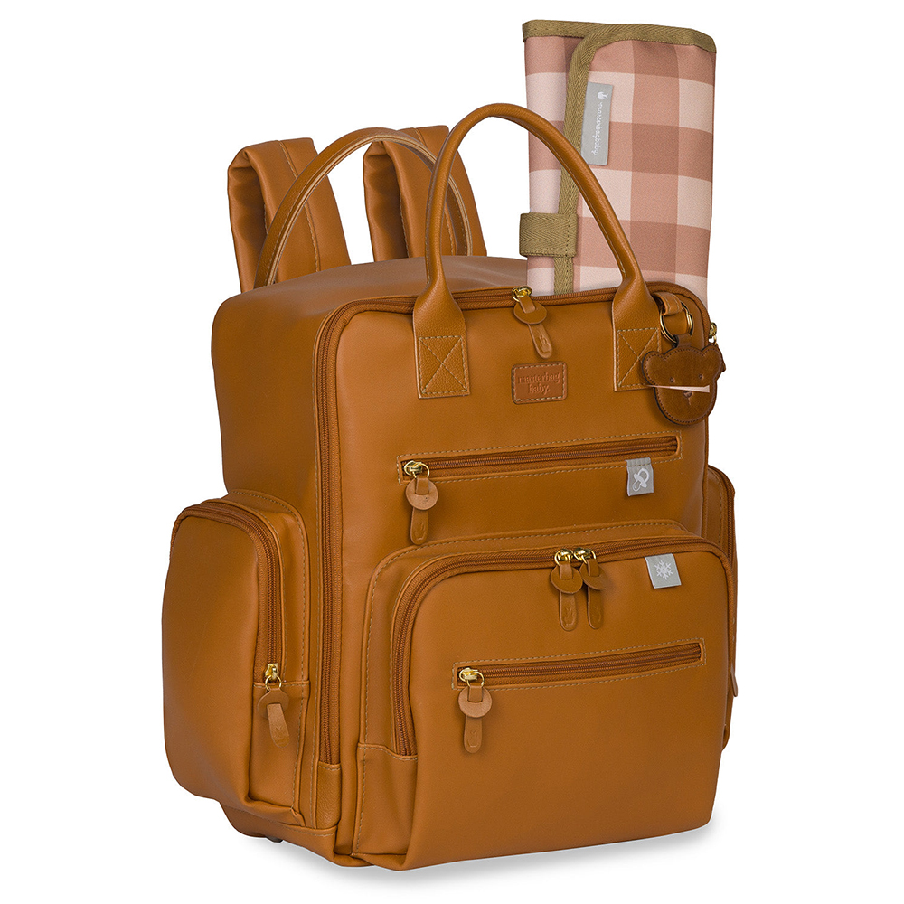 Mochila de Maternidade MasterBag Urban Teddy Caramelo - Nuvem de Algodão