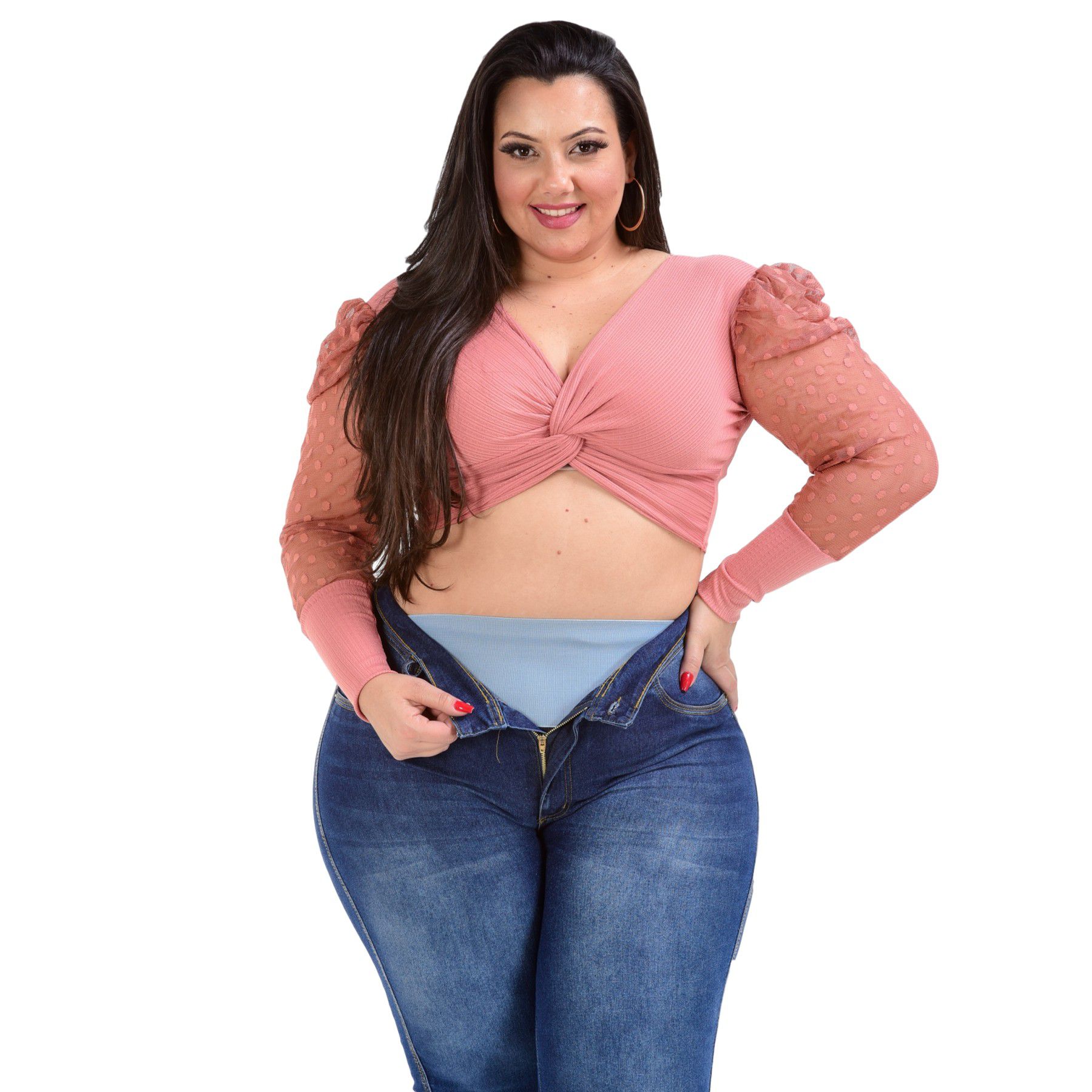 Calça Jeans Ane Plus Size Flare Duanny Azul - Ane Jeans - 11 Anos