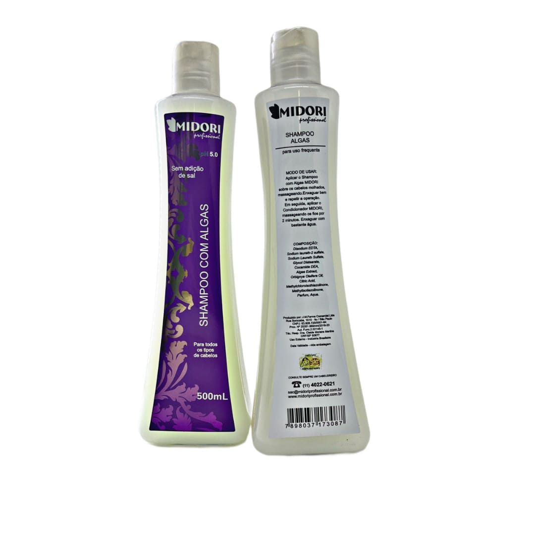 MIDORI Shampoo com Algas 500Ml - Cavier Cosmeticos