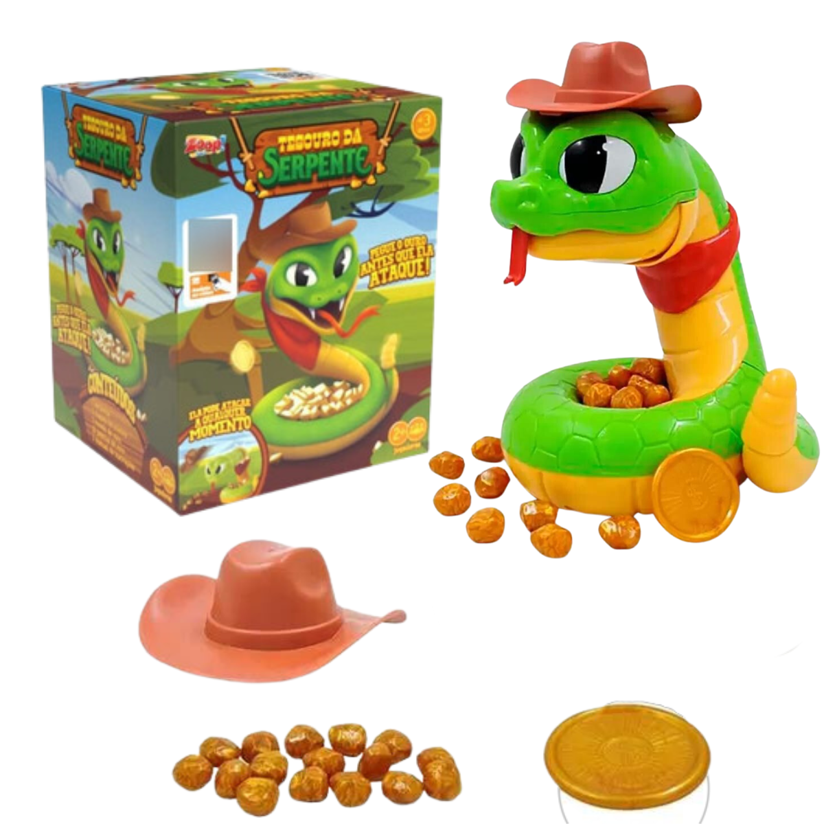 Jogo Tesouro da Serpente - Pegue o ouro - Zoop Toys - Shop Macrozao