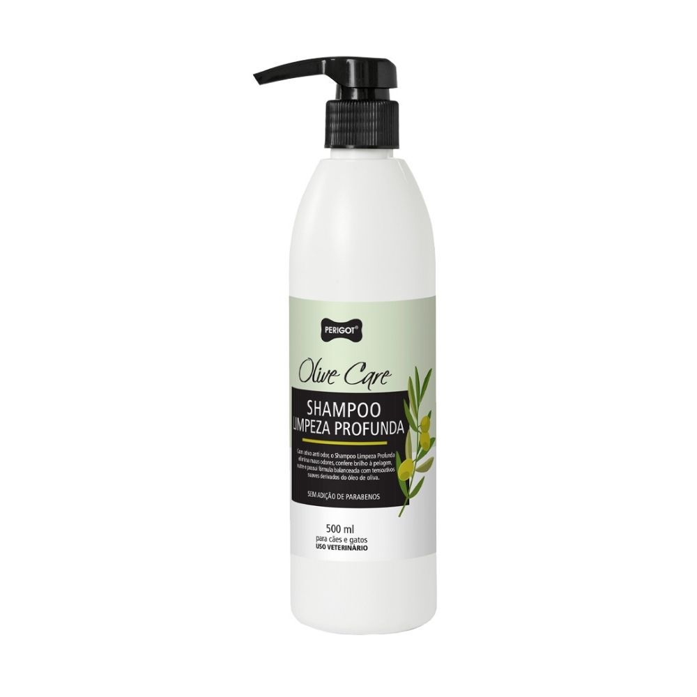 Shampoo Limpeza Profunda Olive Care Veggie Perigot Para Cães e Gatos 500 ml  - Zozo Pet Store