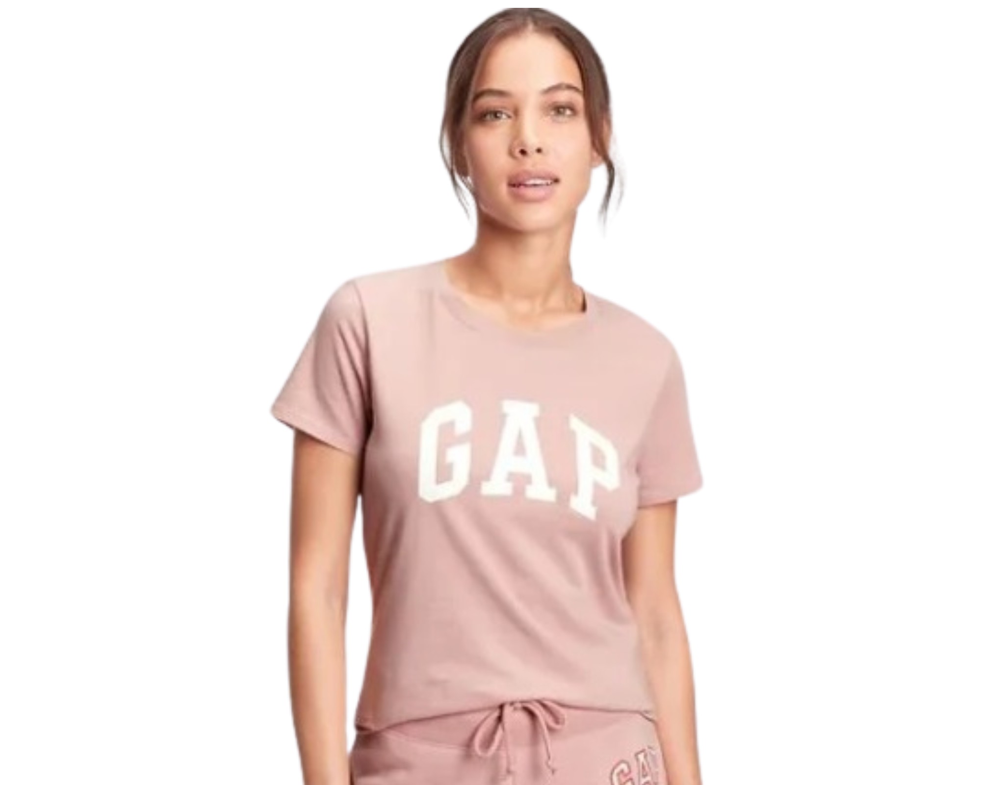 Moletom Feminino GAP Adulto com Logo Bordado Rosé - Tamanho M