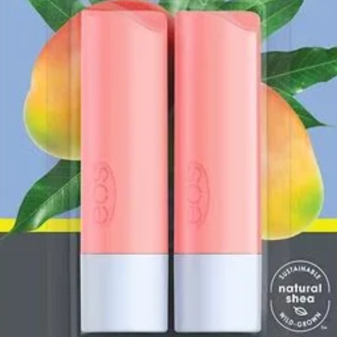 Protetor Labial EOS Lip Balm Mango Melonade 100 Natural Pack c/ 2 und