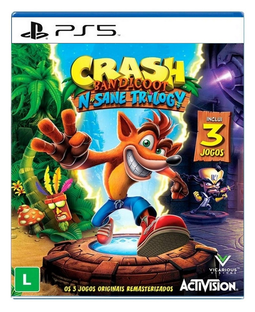 Crash BandicootN. Sane Trilogy para PS5 - Mídia Digital - Minutegames