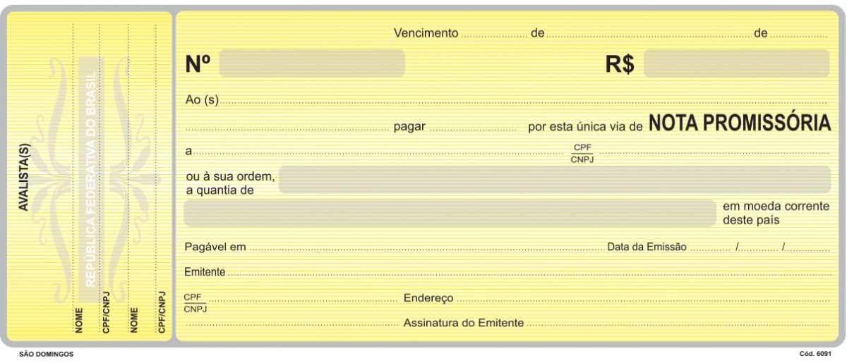 Talão Nota Promissória 50 Folhas Papelaria Tropical 7268