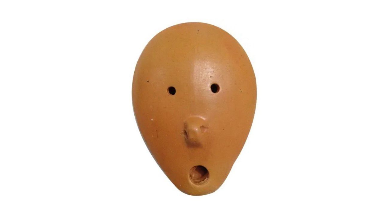 PR Ocarina Peruana Cerâmica Pintada á Mão Cor Sortida LOC O Acústico Referência em