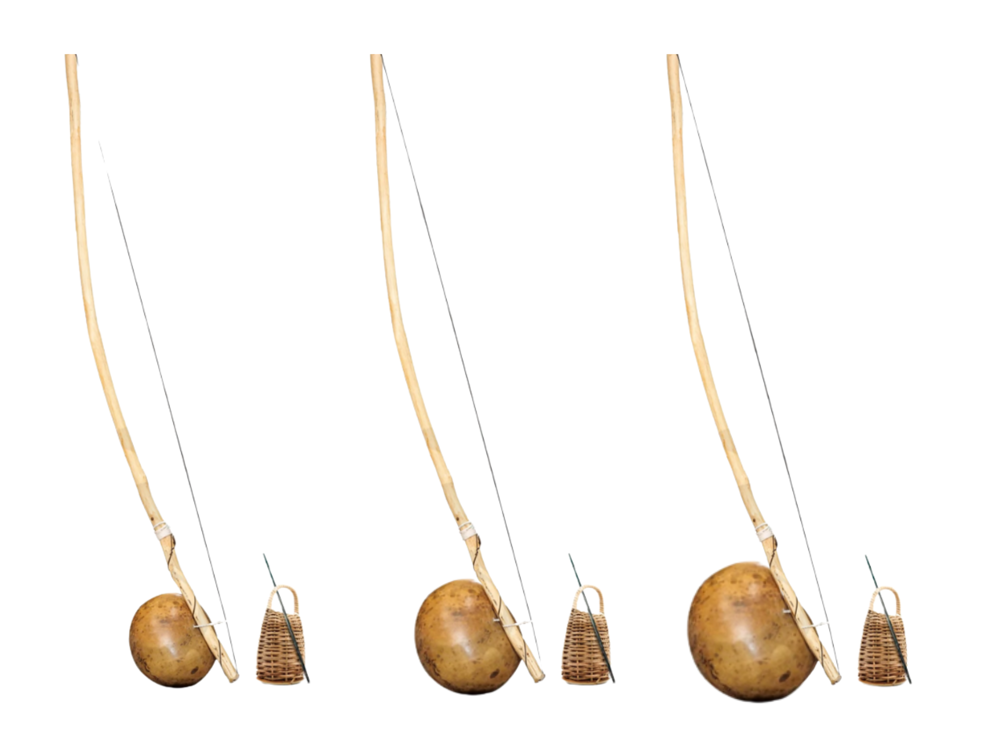 新品 ビリンバウ/中サイズ / Berimbau violaカシシ,バケッタ付き