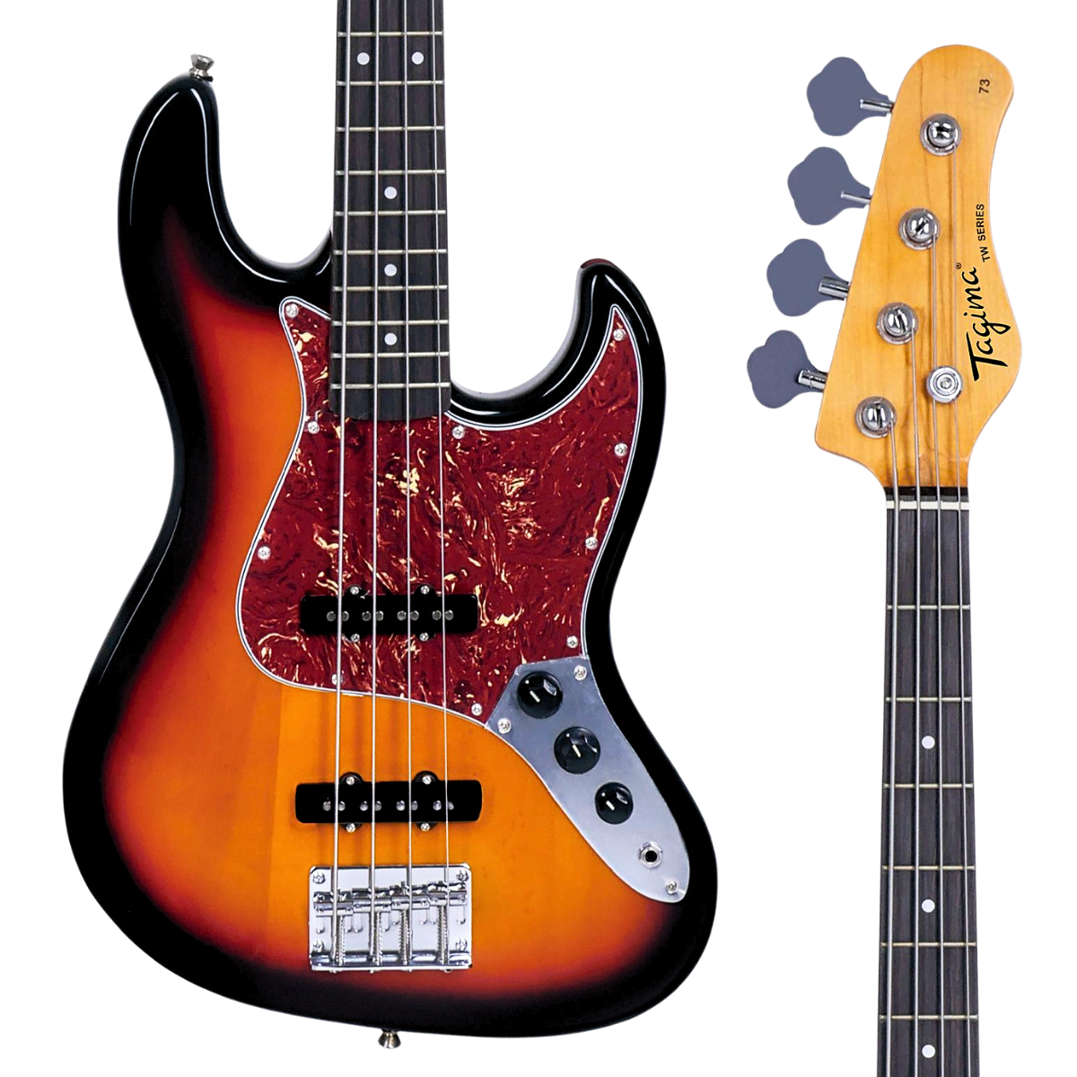 bass&giter Baixo 4 Cordas Tagima Jazz Bass TW-73 Sunburst Tortoise - O