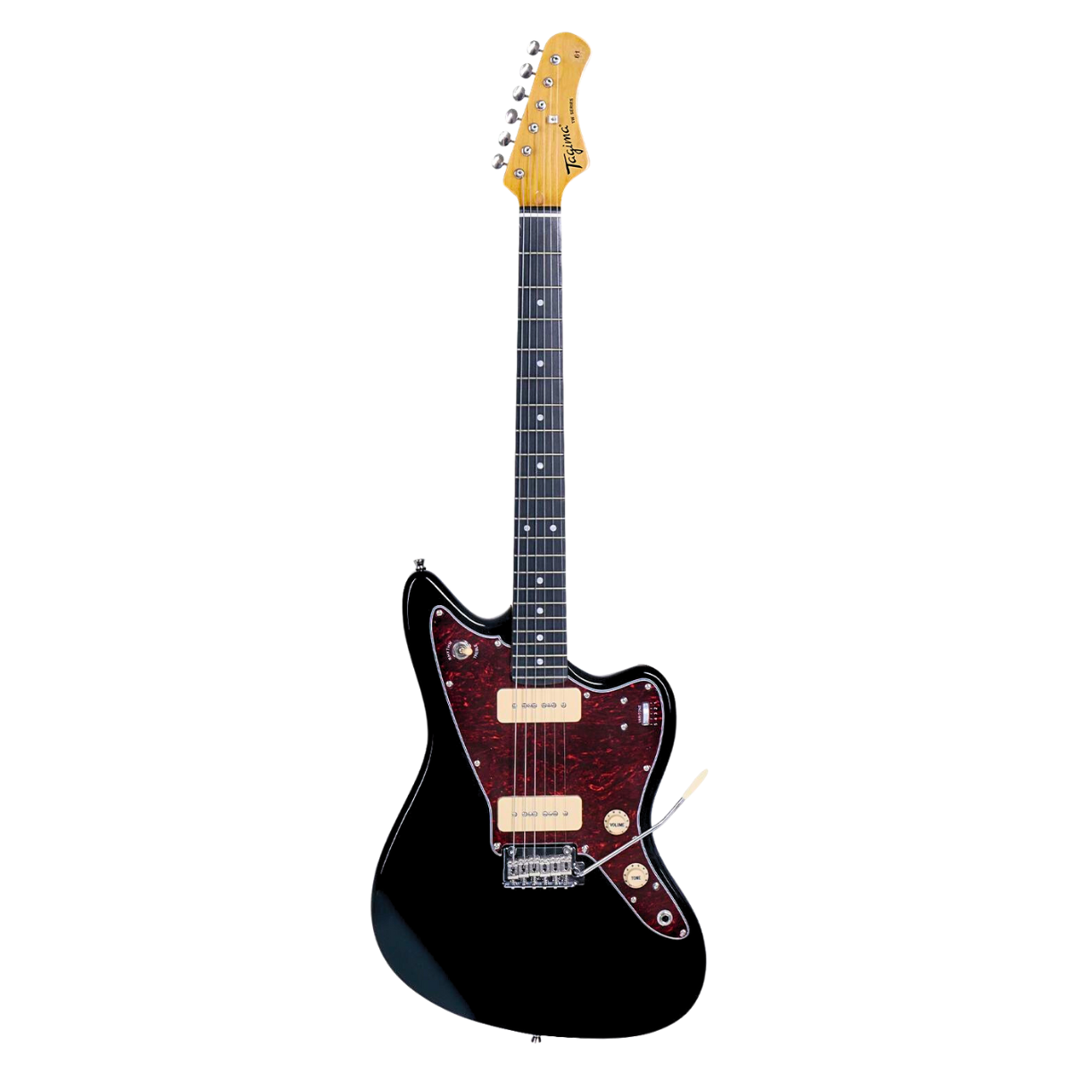 Kit Guitarra Jazzmaster Tagima Preto Tortoise Tw-61 Completo - O