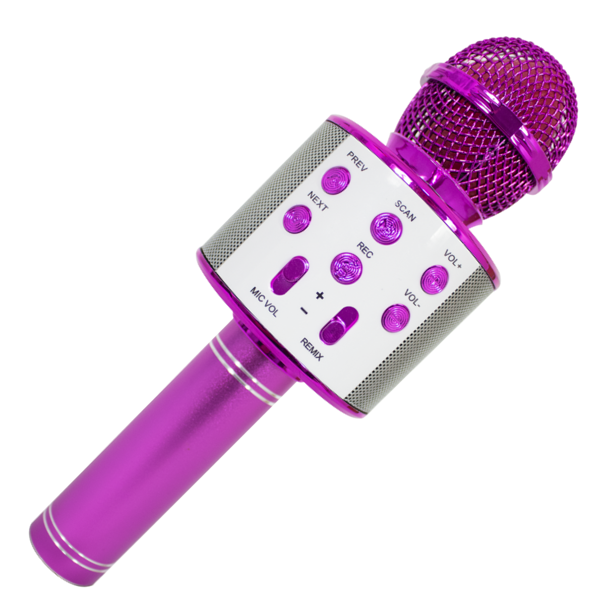 Microfone Bluetooth Sem Fio Spring Karaokê Kids SPK-015 Rosa - O