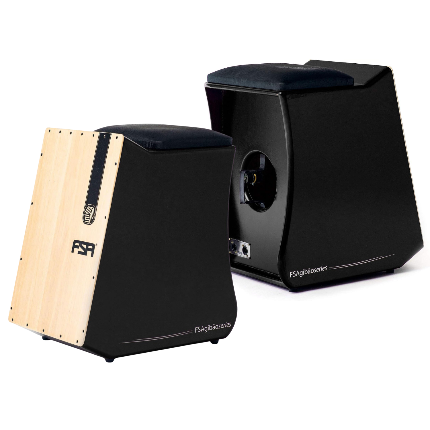 Cajón Elétrico FSA Gibão FGB6501 Preto Captação Dupla - O Acústico