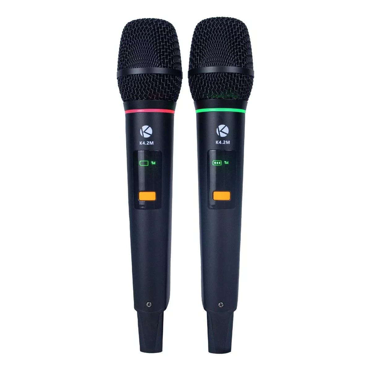 Microfone Sem Fio Duplo De Mão UHF 200 Canais Kadosh K-422M - O