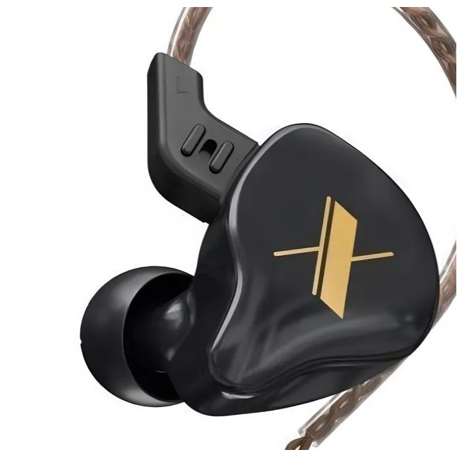 Fone De Ouvido In-Ear Para Retorno De Palco KZ EDX Preto - O