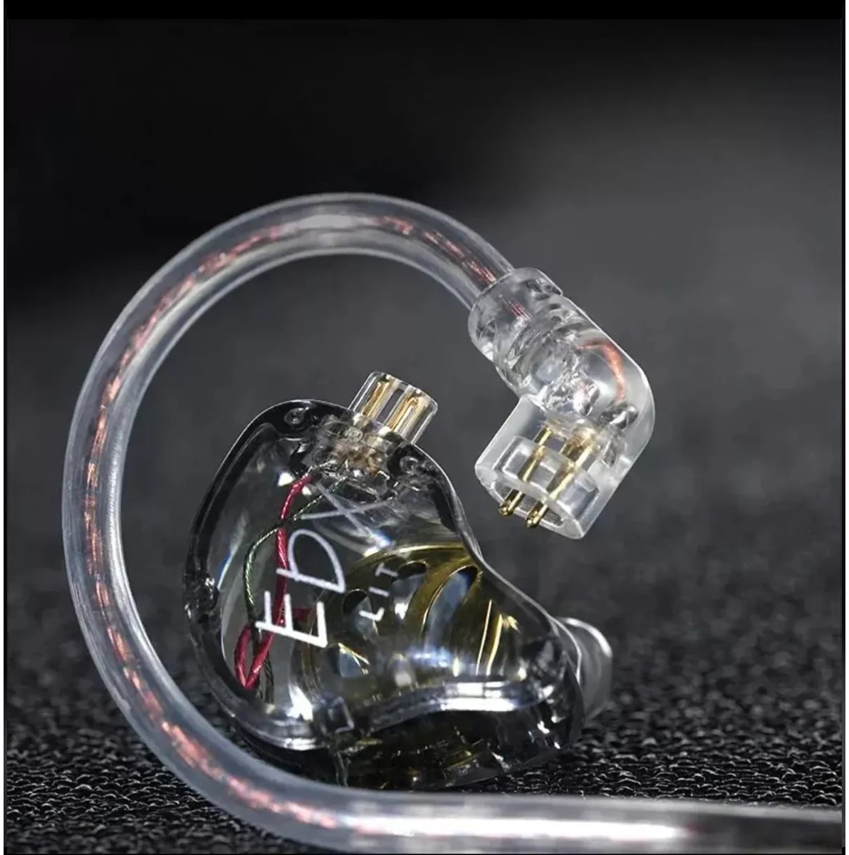 Fone De Ouvido In-Ear Para Retorno De Palco KZ EDX Lite Cinza - O