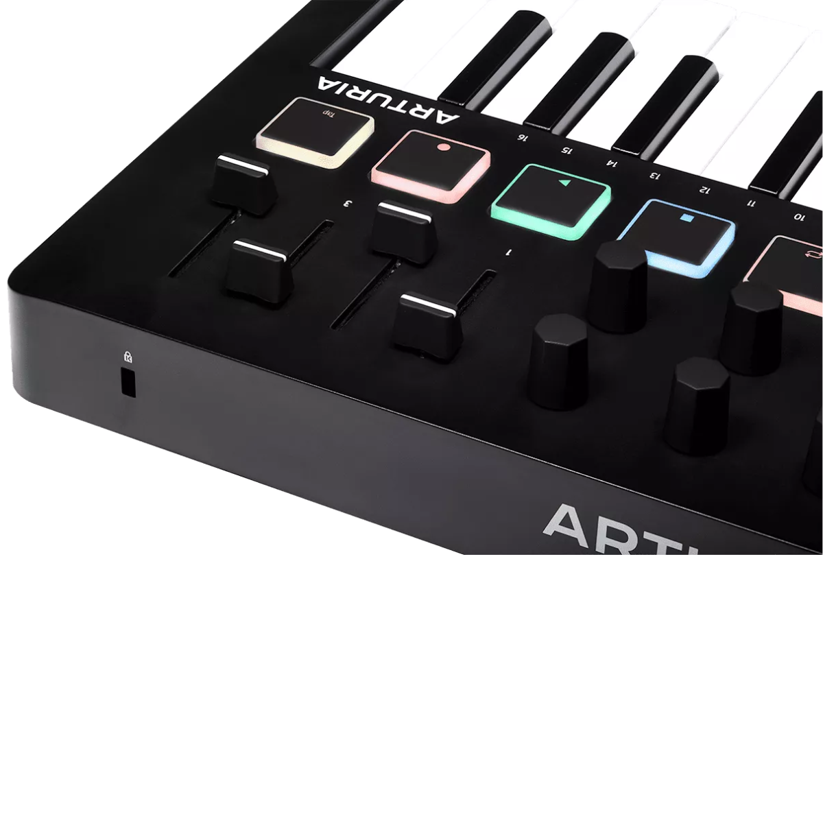 Teclado Controlador Arturia Minilab 3 Preto USB E MIDI - O
