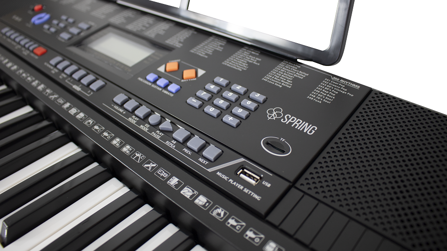 Teclado Musical Spring 61 Teclas Com USB Timbres E Ritmos - O