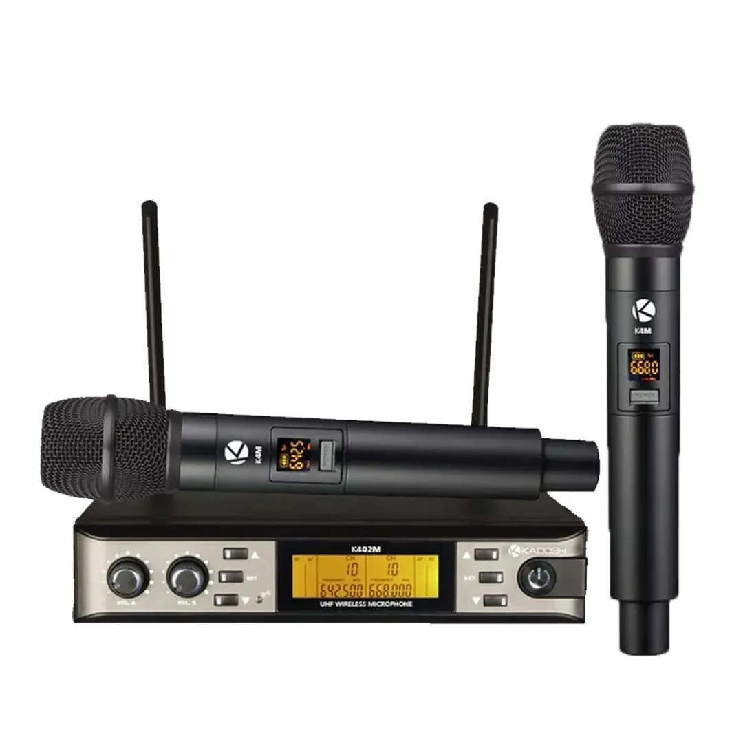 Microfone Duplo Sem Fio UHF Cardióide Kadosh K402M - O Acústico