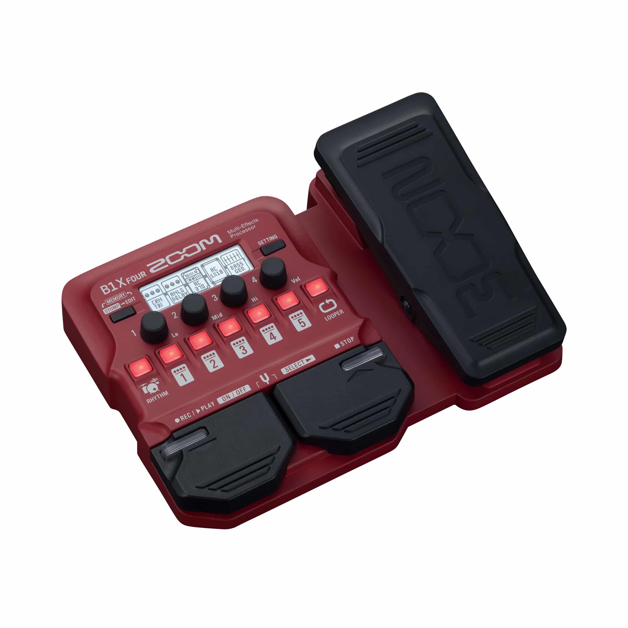 Pedaleira Baixo Multi Efeitos Zoom B1X FOUR Pedal Expressão - O