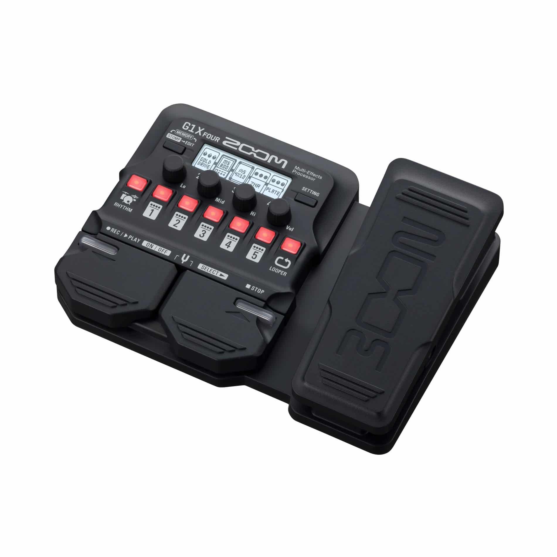 Pedal de Guitarra Multi-Efeitos Zoom-G1X Com Pedal Expressão - O