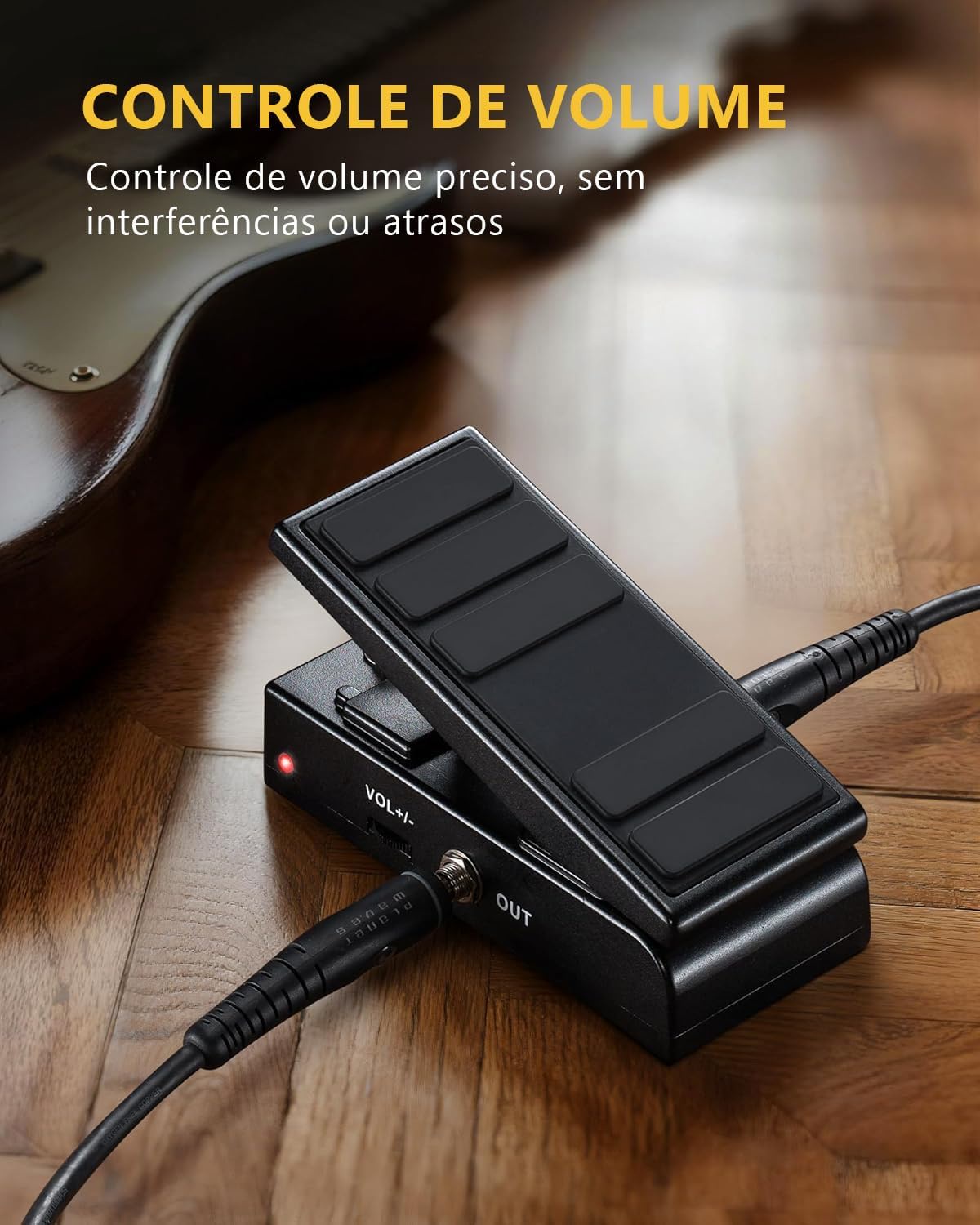 Pedal De Efeito M-vave VD808 Standard Wah-wah e Volume Ativo - O