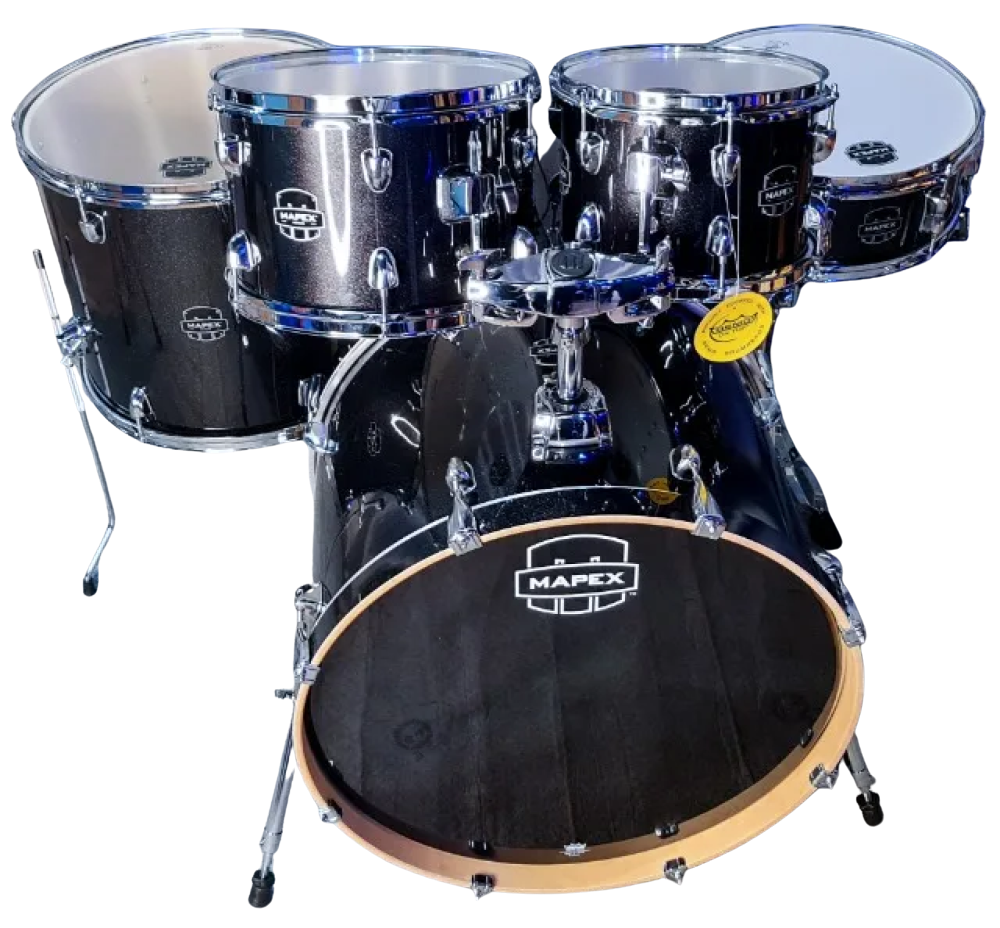 Bateria Acústica Mapex Venus Black Galaxy Sparkle VE5295FT - O