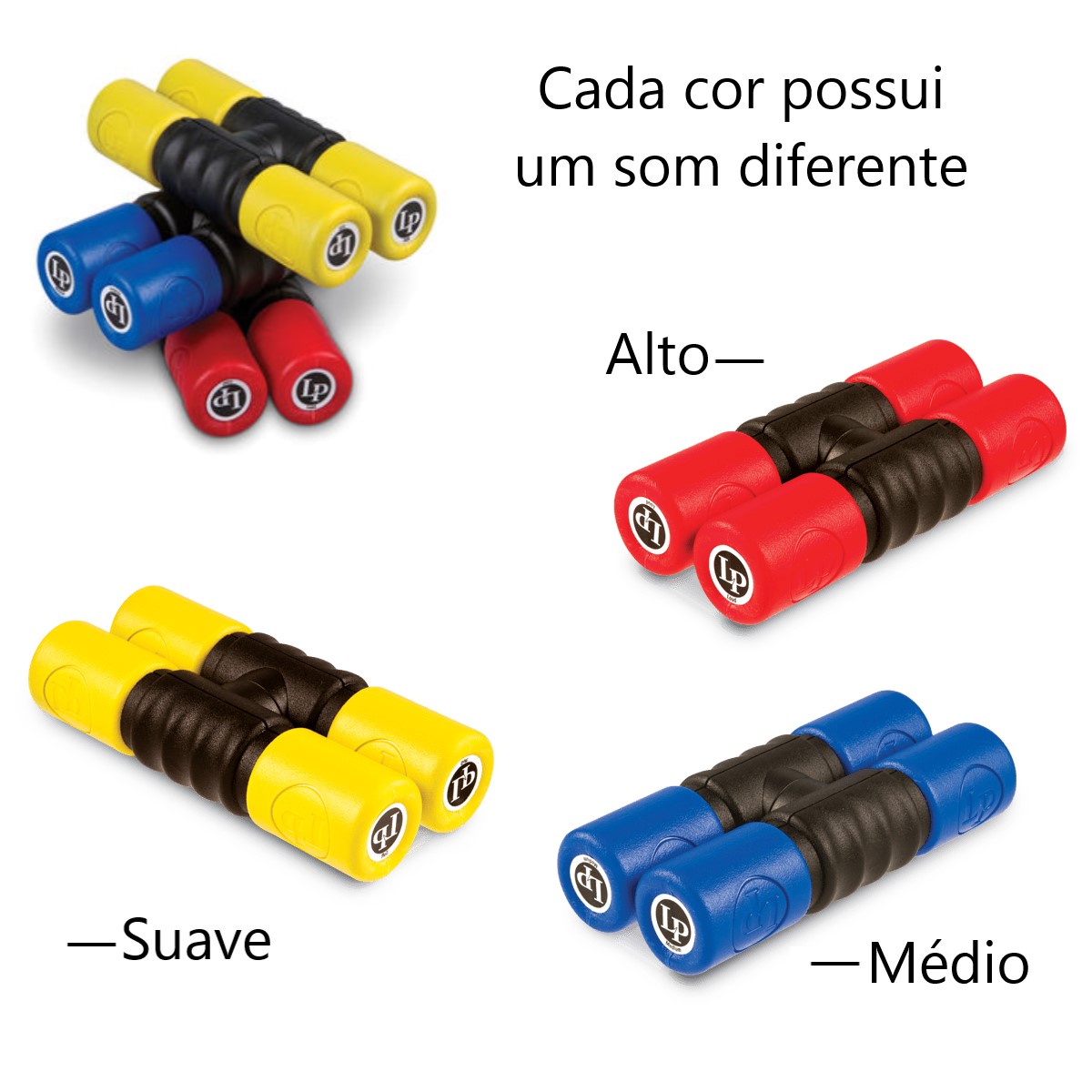 Ganza Chocalho LP Twist Shaker Alto Vermelho LP441T-L - O Acústico