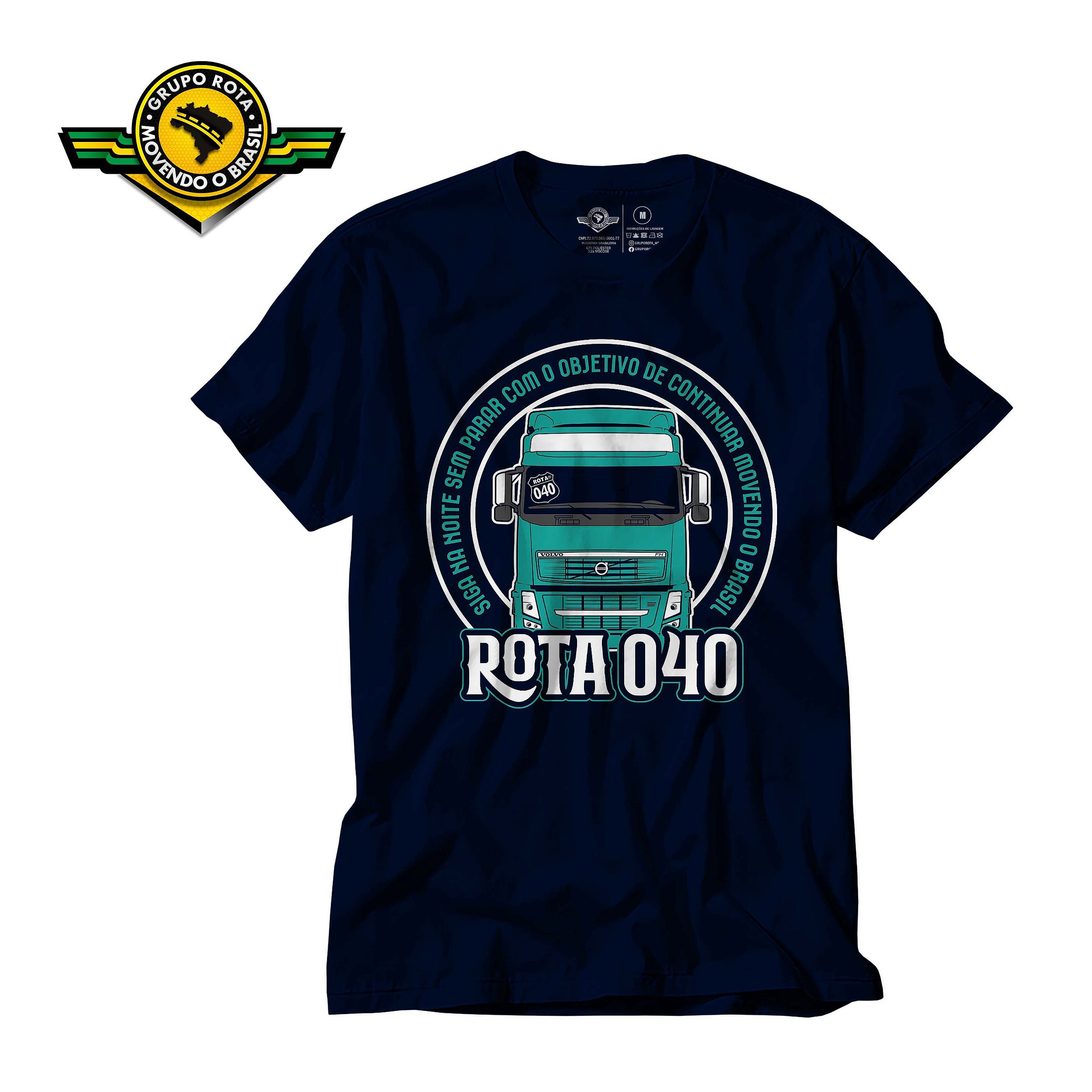 Camiseta Rota 040 Volvo FH - Grupo Rota Movendo O Brasil