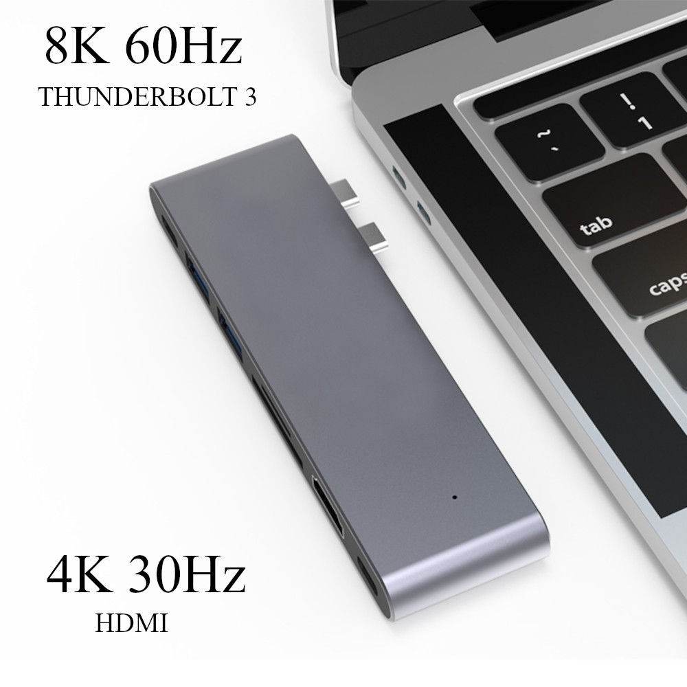 Hub Adaptador Usbc Macbook Pro Hdmi Cartao Sd Thunderbolt 3 Omniie