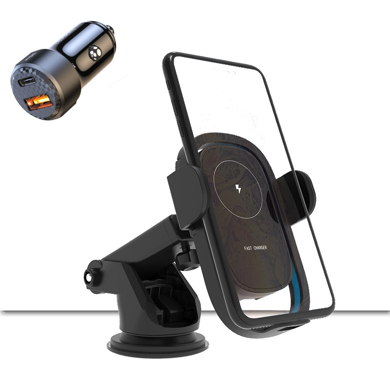 Suporte Carregador Veicular Por Indução + Carregador Usb Turbo 50W - Omniie