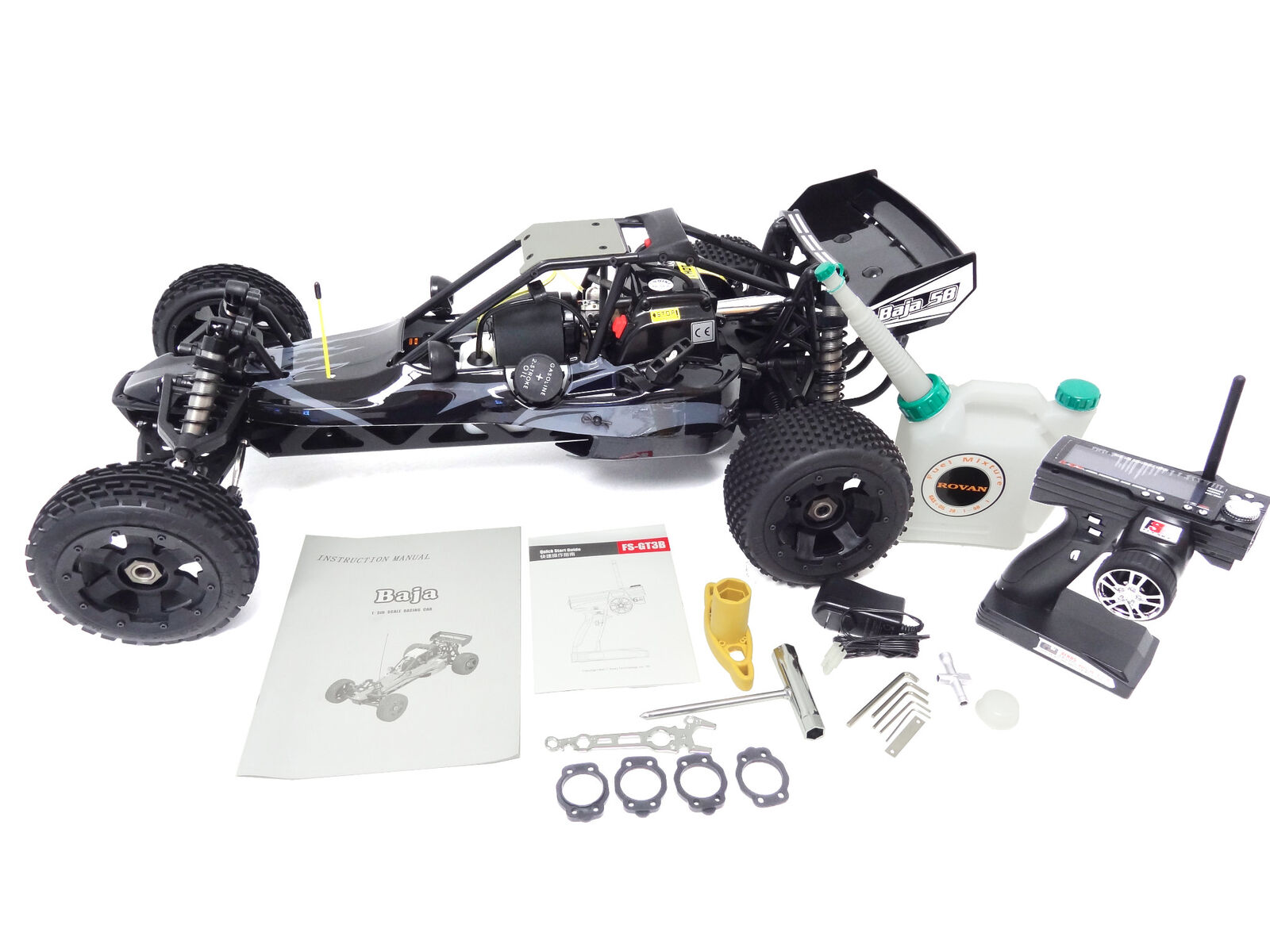Aileron Arrière Rovan Noir Pour Buggy HPI Baja 5B / King Motor – Échelle 1/5 – Neuf